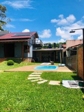 chalé da reserva com piscina